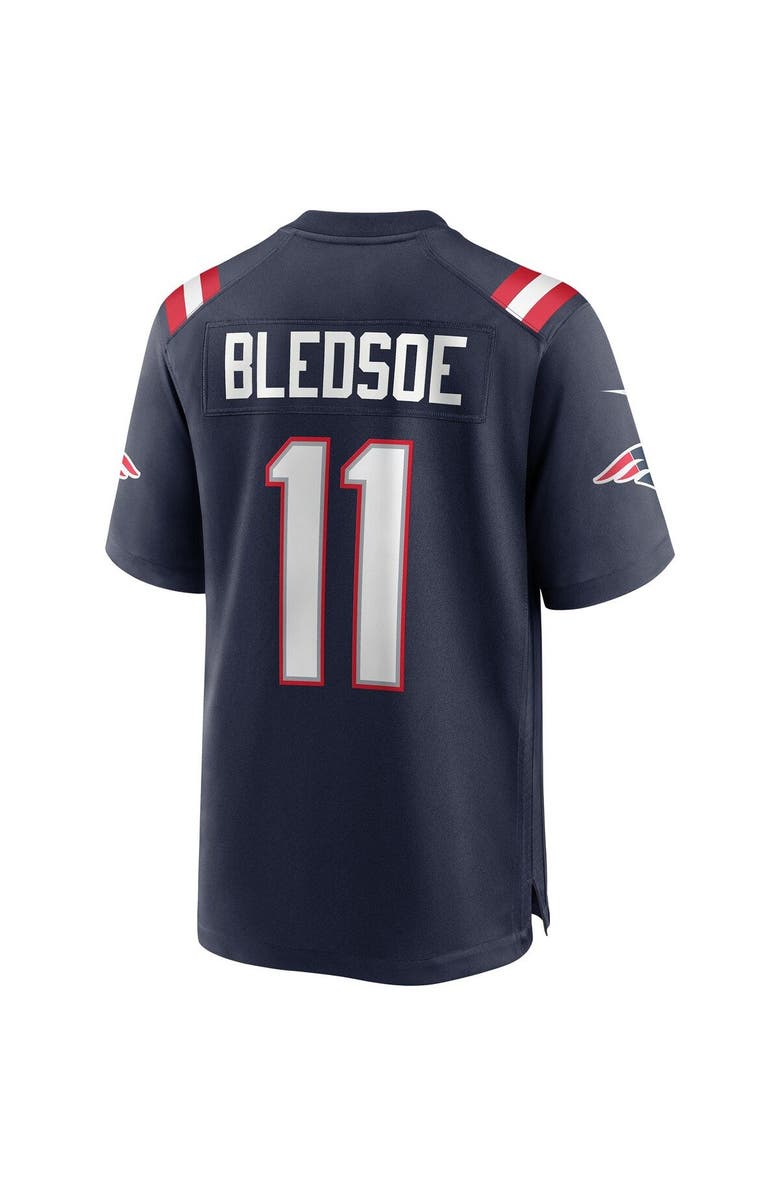 Nike Men's Nike Drew Bledsoe Navy New England Patriots Game Retired Player Jersey, Alternate, color, 