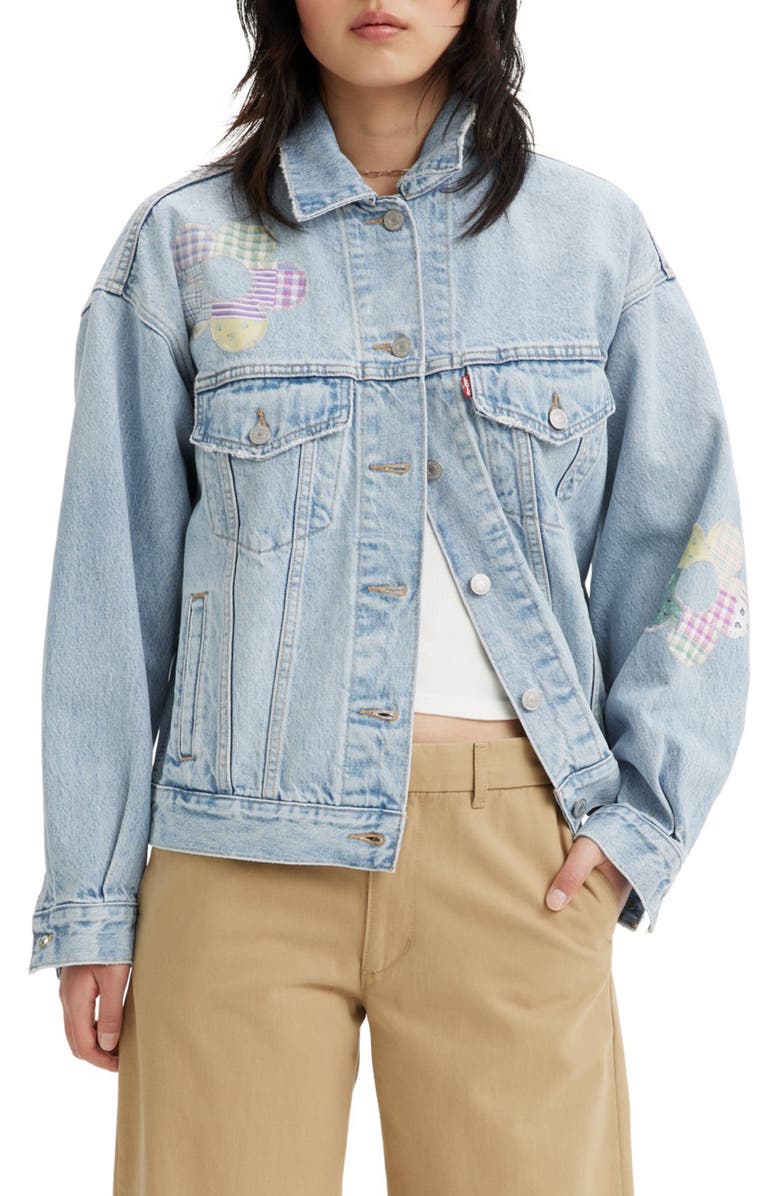 Levi's<sup>®</sup> Fresh as a Daisy '90s Denim Trucker Jacket, Main, color, 