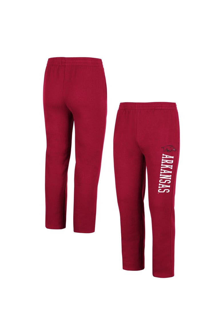 Men's Colosseum Cardinal Arkansas Razorbacks Fleece Pants, Alternate, color, Cardinal