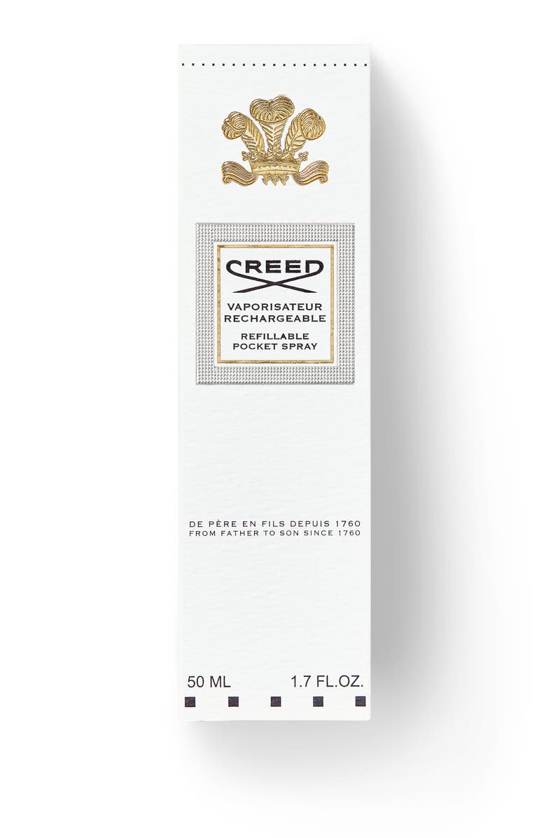 Creed Leather Fragrance Atomizer, Alternate, color, Silver/ Silver