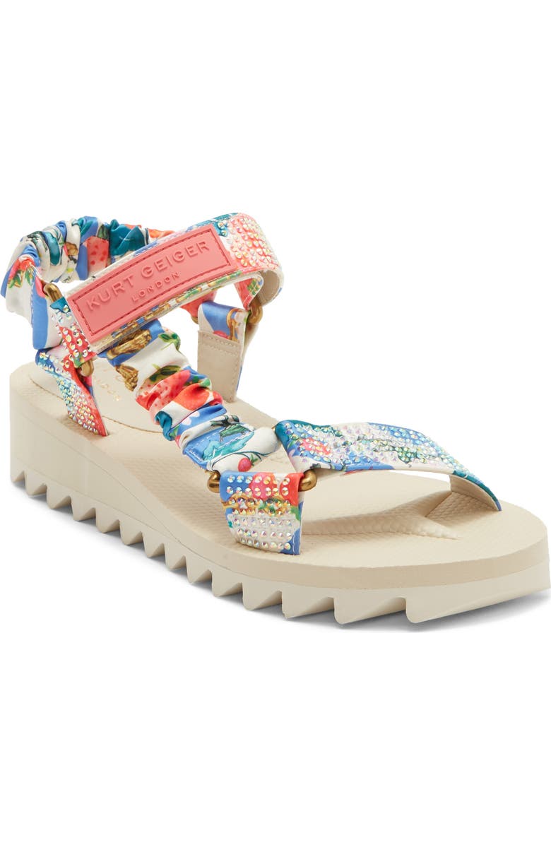 Kurt Geiger London Orion Double Strap Sandal, Main, color, White/ Oth