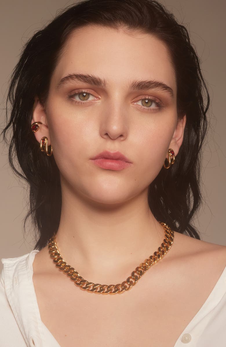 Lady Grey XXL Curb Chain Necklace, Alternate, color, Gold