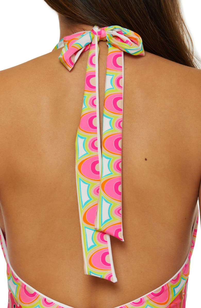 Trina Turk Plunge One-Piece Swimsuit, Alternate, color, 