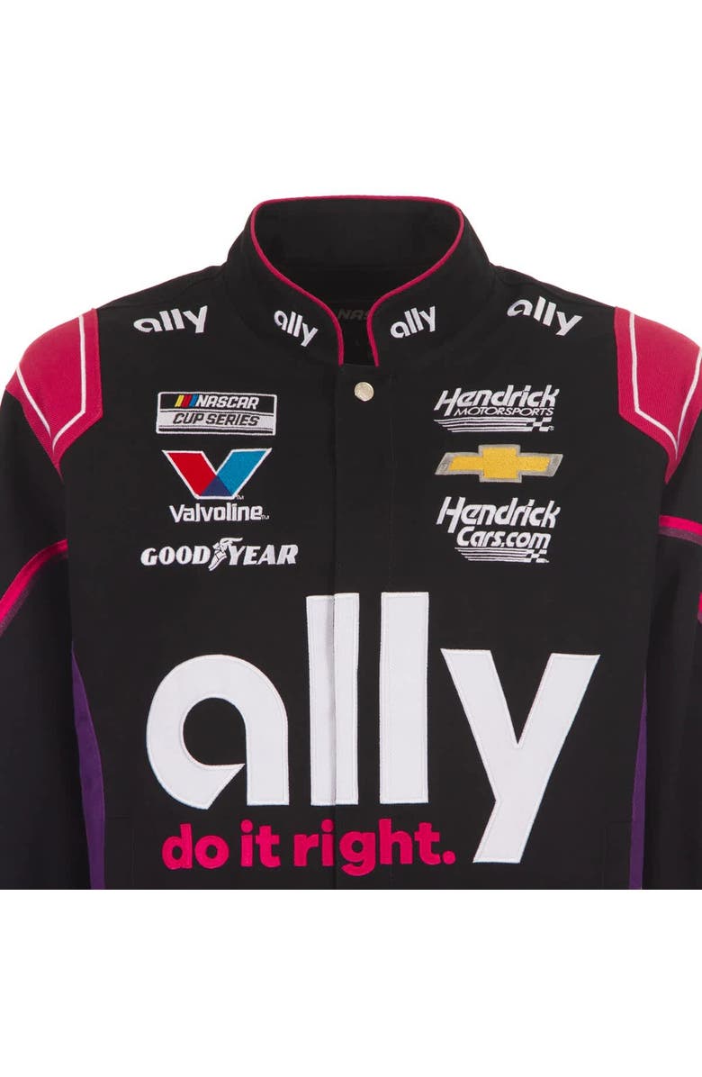 JH DESIGN Men
s JH Design  Black Alex Bowman Ally Full-Snap Twill Uniform Jacket, Alternate, color, Black