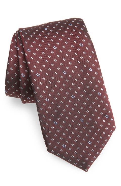 Floral Silk Jacquard Tie