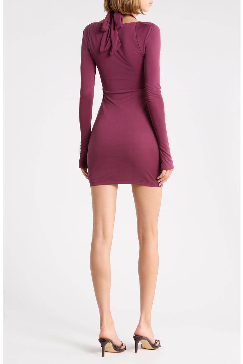 Leviva Long Sleeve Layered Minidress, Alternate, color, PURPLE