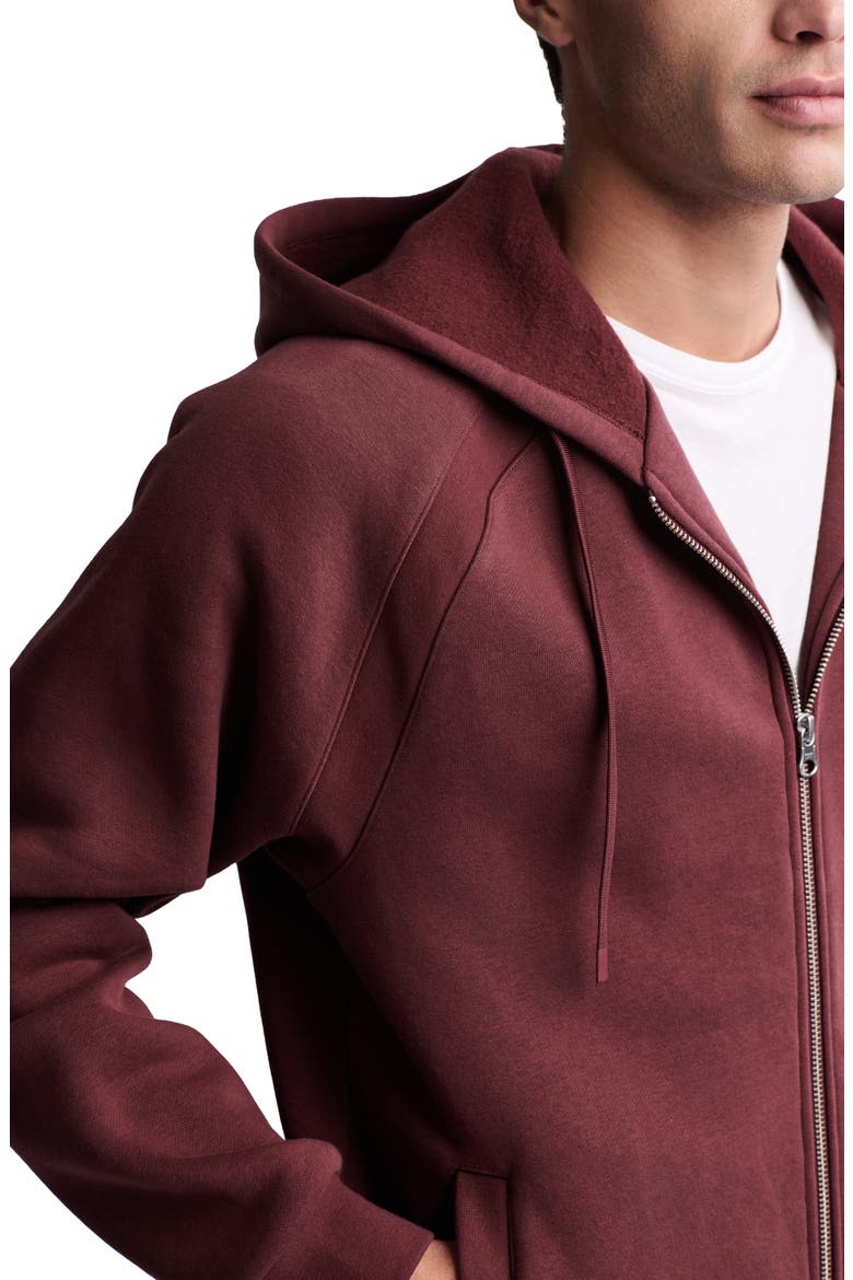 Fleece Zip Hoodie, Alternate, color, DEEP AUBERGINE
