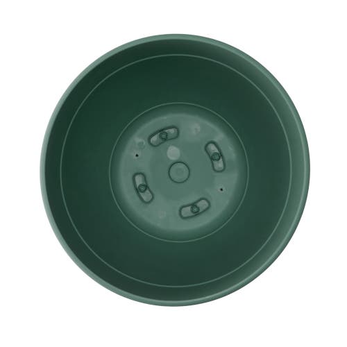 Bloem 12" Dayton Planter With Saucer Tray, Turtle Green In Green