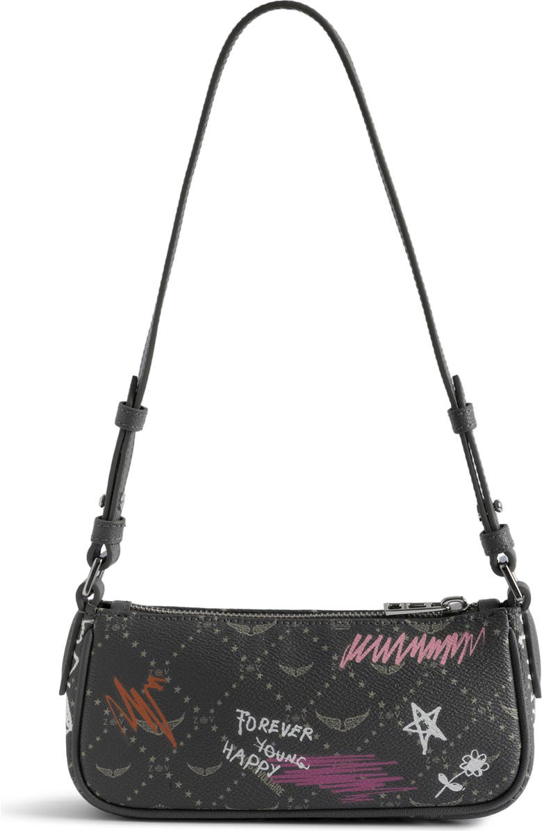 Zadig & Voltaire Monogram Shoulder Bag, Alternate, color, Road