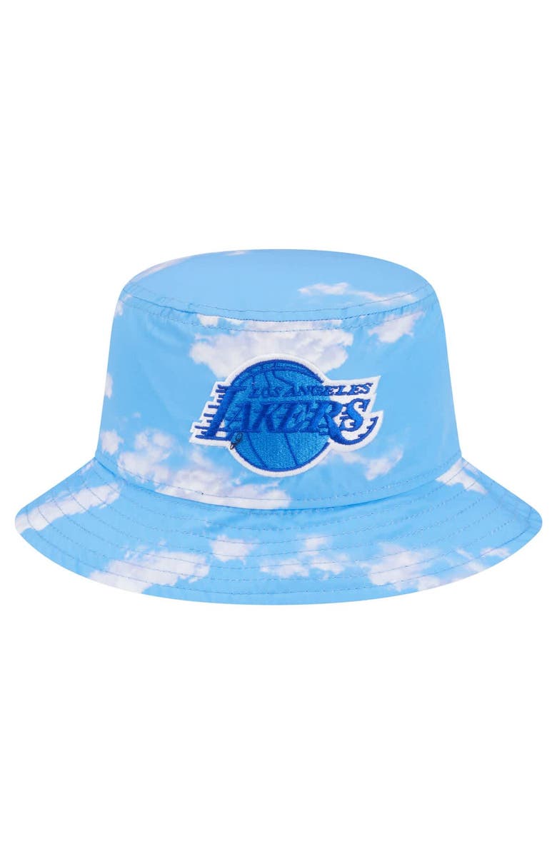 New Era Men's New Era Black/Light Blue Los Angeles Lakers Summer Sun and Storm Reversible Bucket Hat, Alternate, color, Black