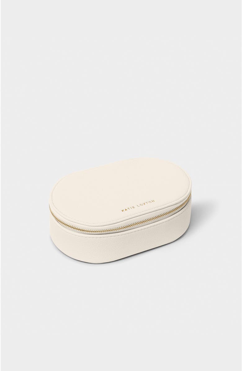 Katie Loxton Oval Jewellery Box, Alternate, color, Off White