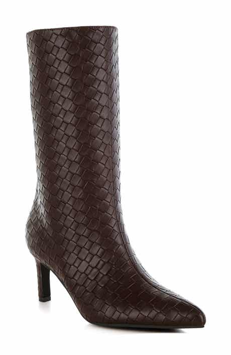 LONDON RAG Mentha Woven Faux Leather Boot