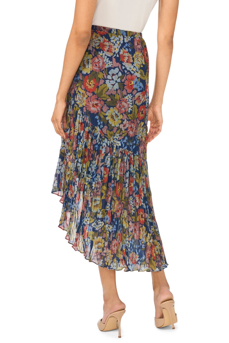 Floral Asymmetric Ruffle Skirt, Alternate, color, CLASSIC NAVY