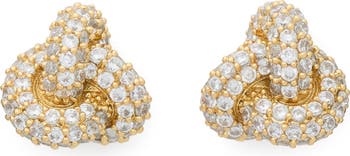 pavé stud earrings