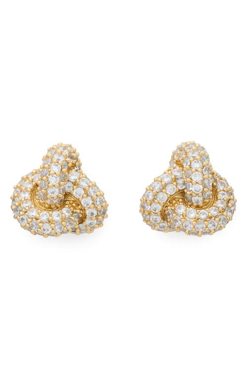 Kate Spade New York Cubic Zirconia Pave Love Knot Stud Earrings