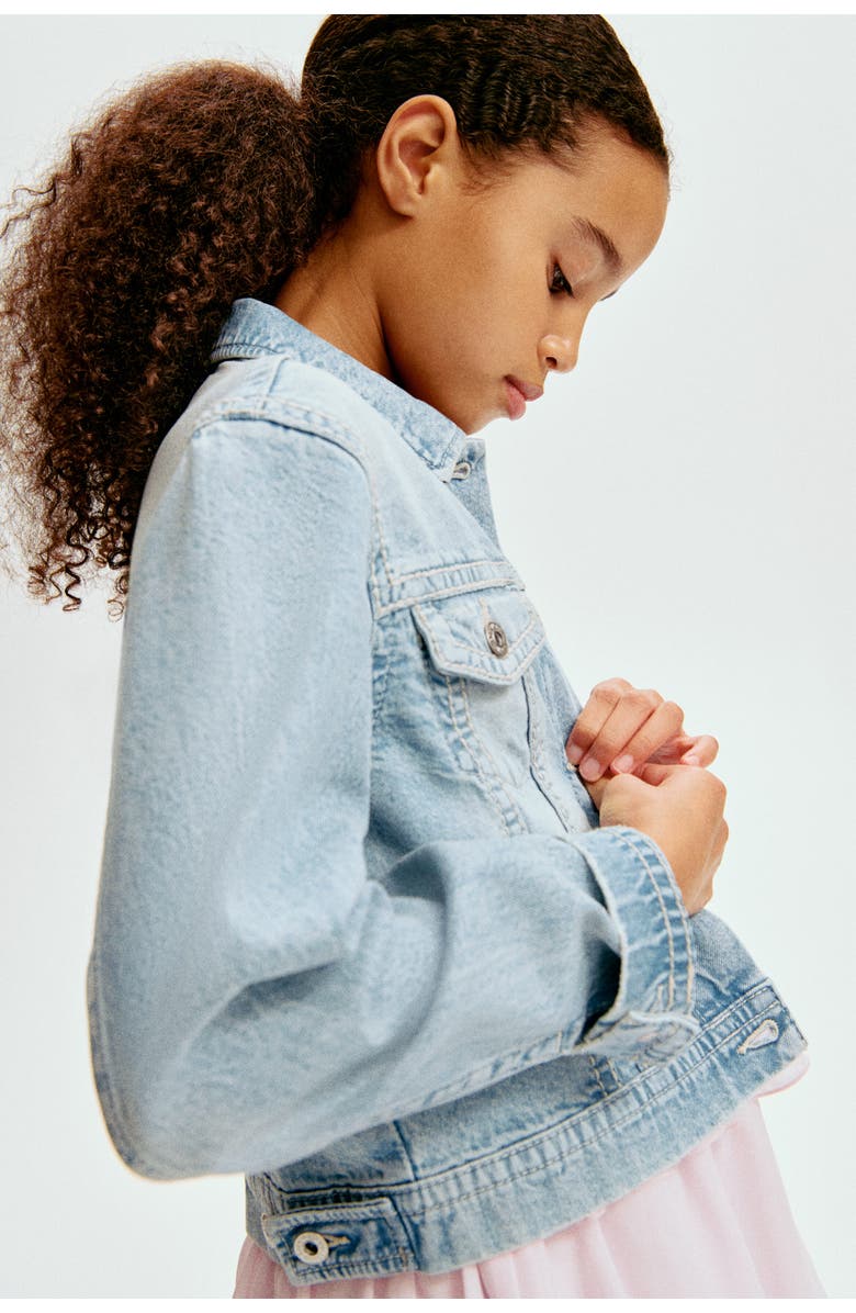 H&M Denim Jacket, Alternate, color, Light Denim Blue