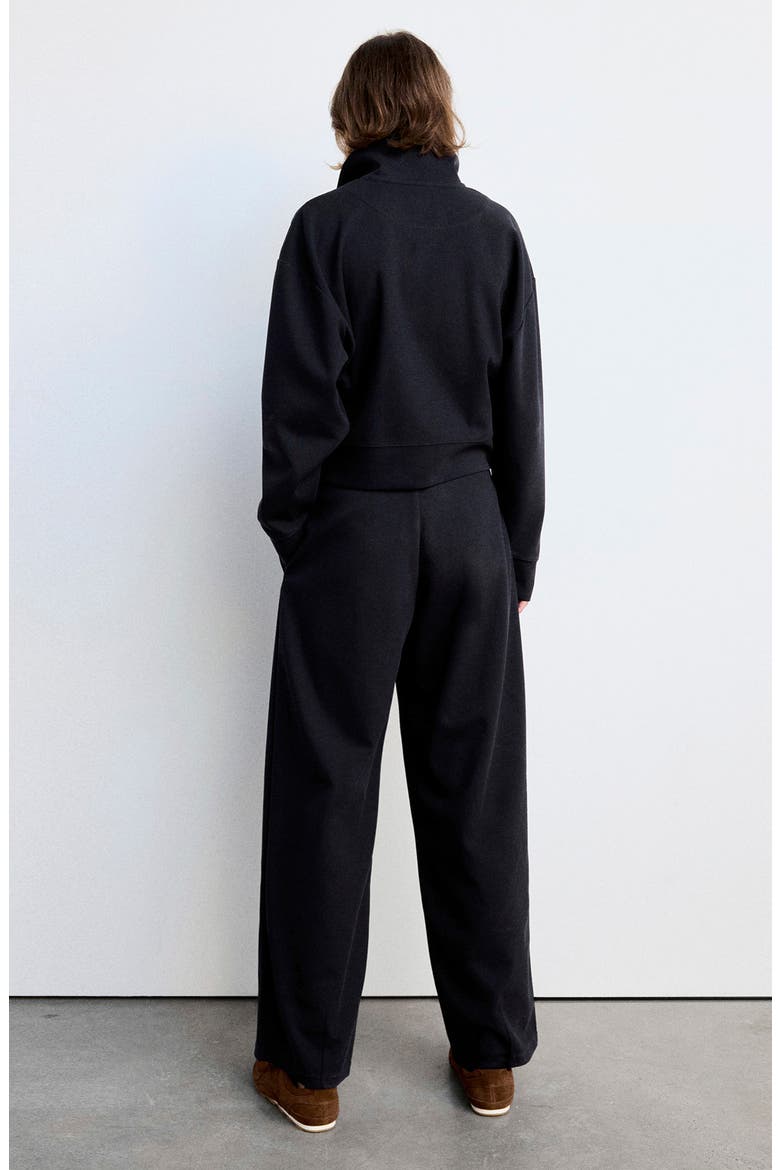 Straight Mid Rise Knit Pants, Alternate, color, NAVY