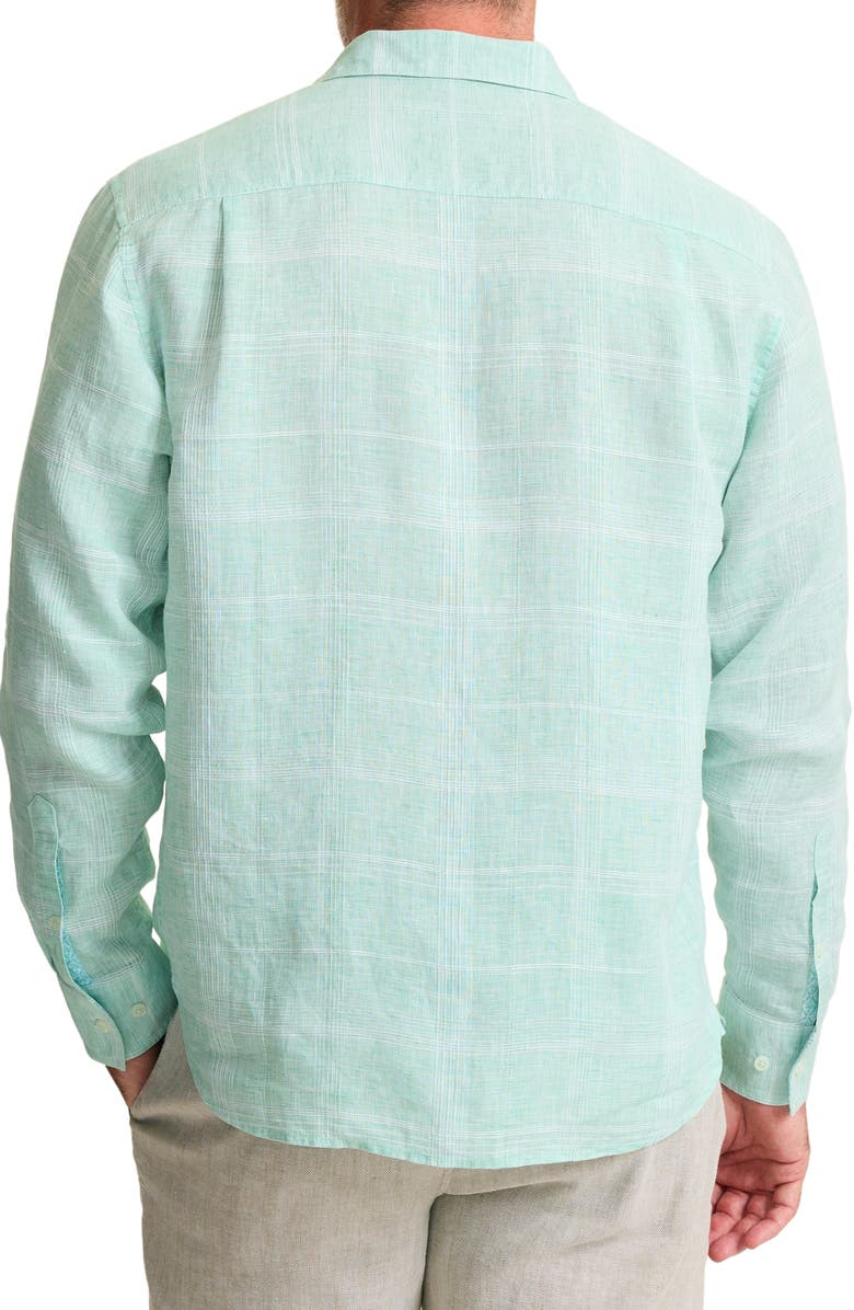 Tommy Bahama Paradiso Plaid Linen Button-Up Shirt, Alternate, color, Sprite