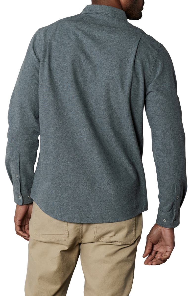 The Normal Brand Fairbanks Brushed Cotton Chamois Button-Up Shirt, Alternate, color, Waterloo