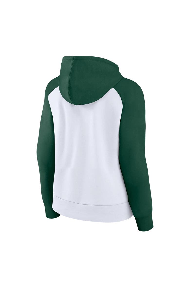 FANATICS Women's Fanatics Branded White/Green Portland Timbers Instep Pullover Hoodie, Alternate, color, 