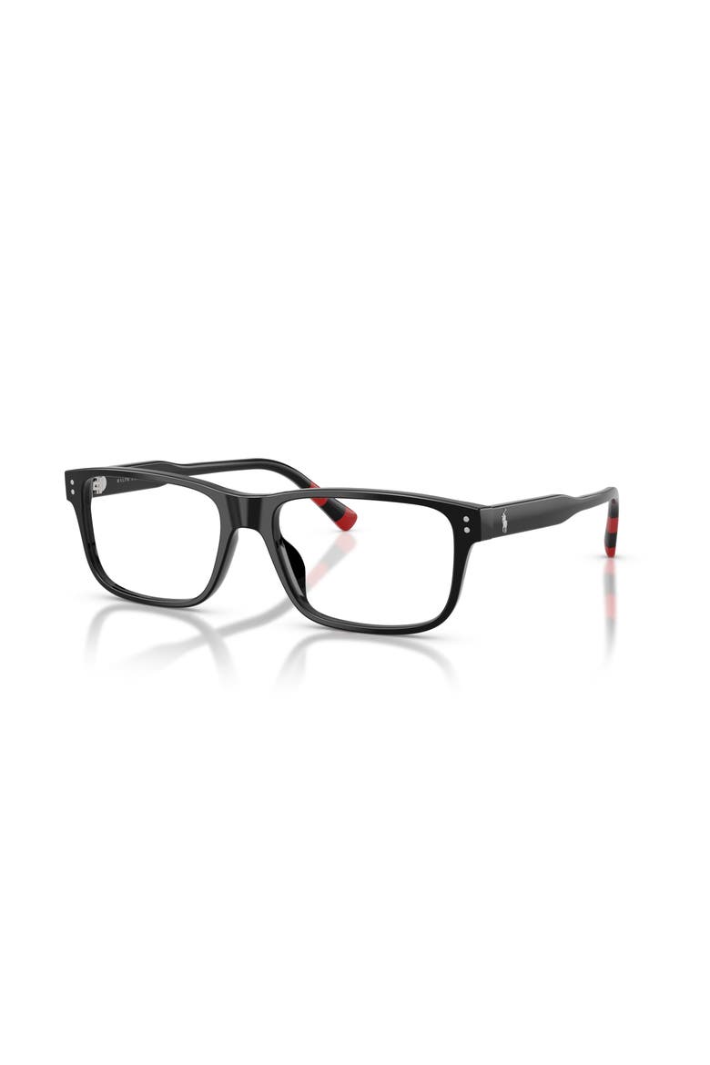 57mm Rectangle optical glasses, Main, color, Black