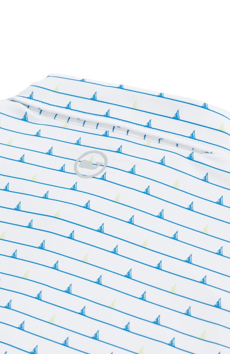 vineyard vines Sankaty Performance Polo, Alternate, color, Boat Stripe All White Cap