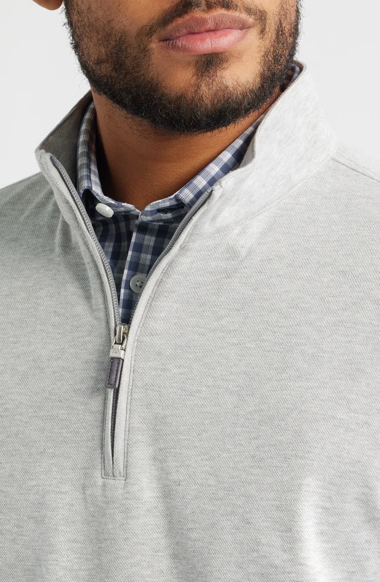 Mizzen+Main Crandall Quarter Zip Pullover, Alternate, color, Light Gray Heather