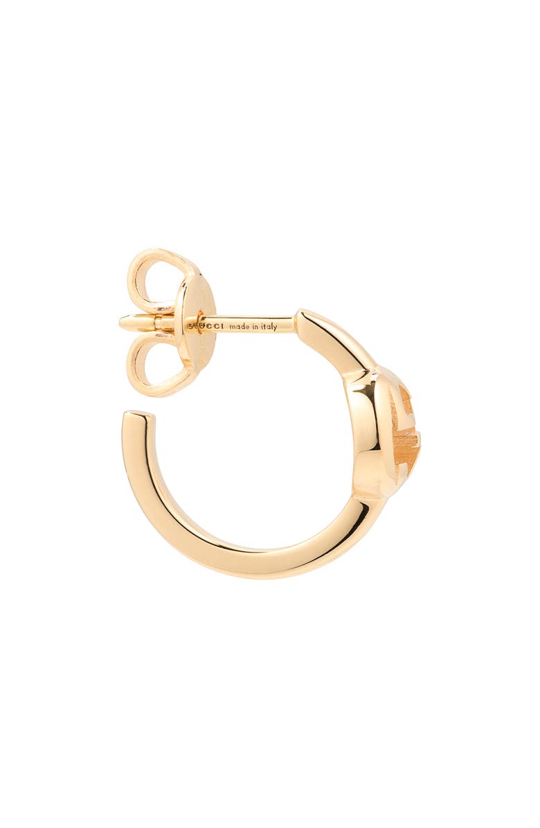 Gucci Interlocking G Huggie Hoop Earrings, Alternate, color, Gold