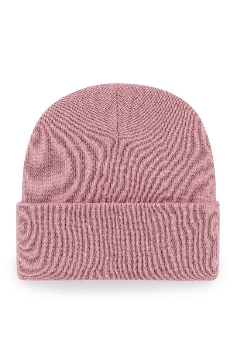 '47 Women's '47 Pink Carolina Panthers Haymaker Cuffed Knit Hat, Alternate, color,