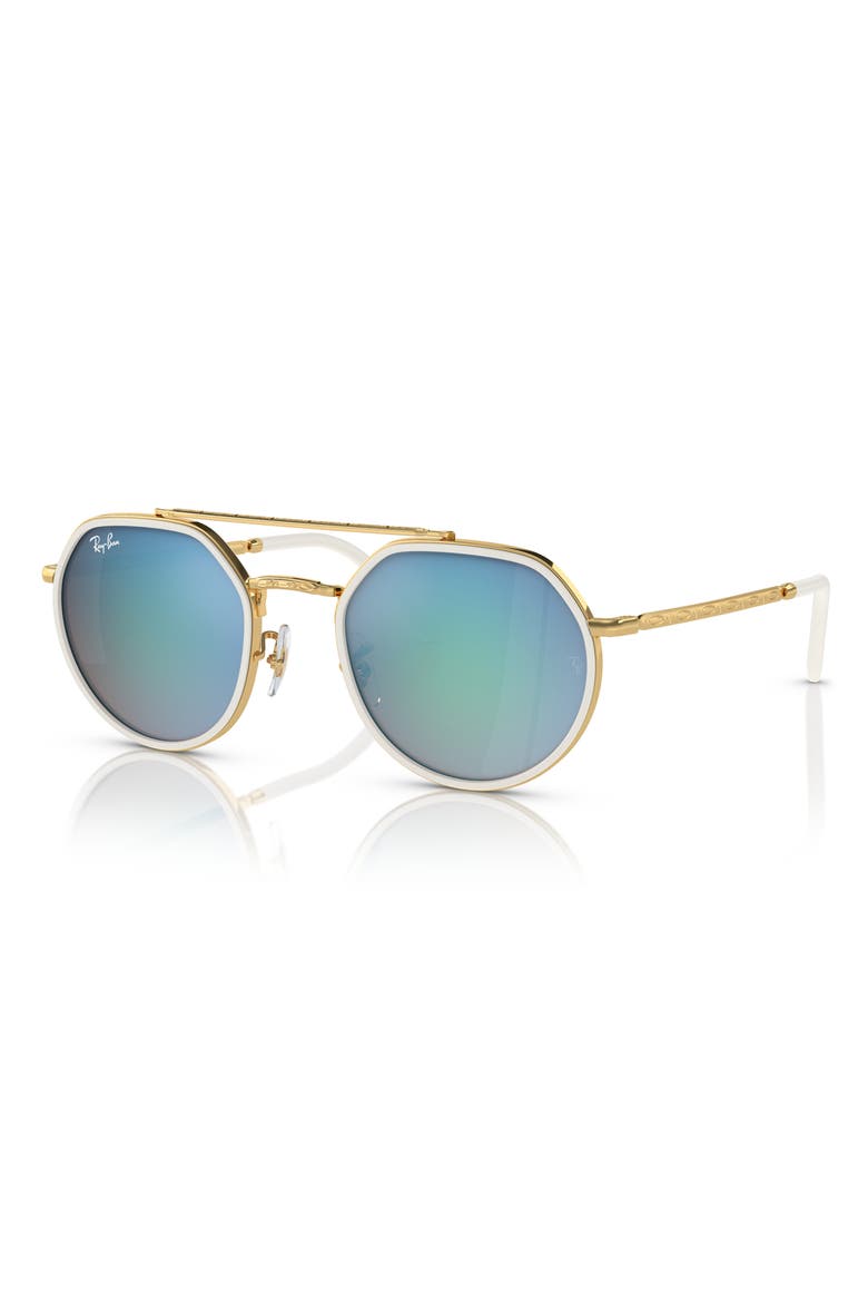53mm Irregular Sunglasses, Alternate, color, GOLD FLASH