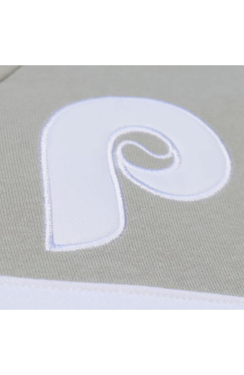 Mitchell & Ness Men's Mitchell & Ness  Gray Philadelphia Phillies Cooperstown Collection Thunderstorm Head Coach Hoodie, Alternate, color, Gray