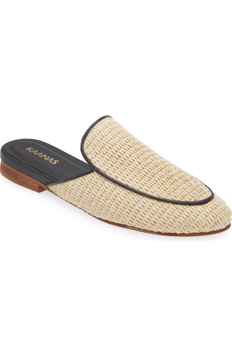 Kaanas Jaspe Basketweave Mule, Main, color, Beige Multi
