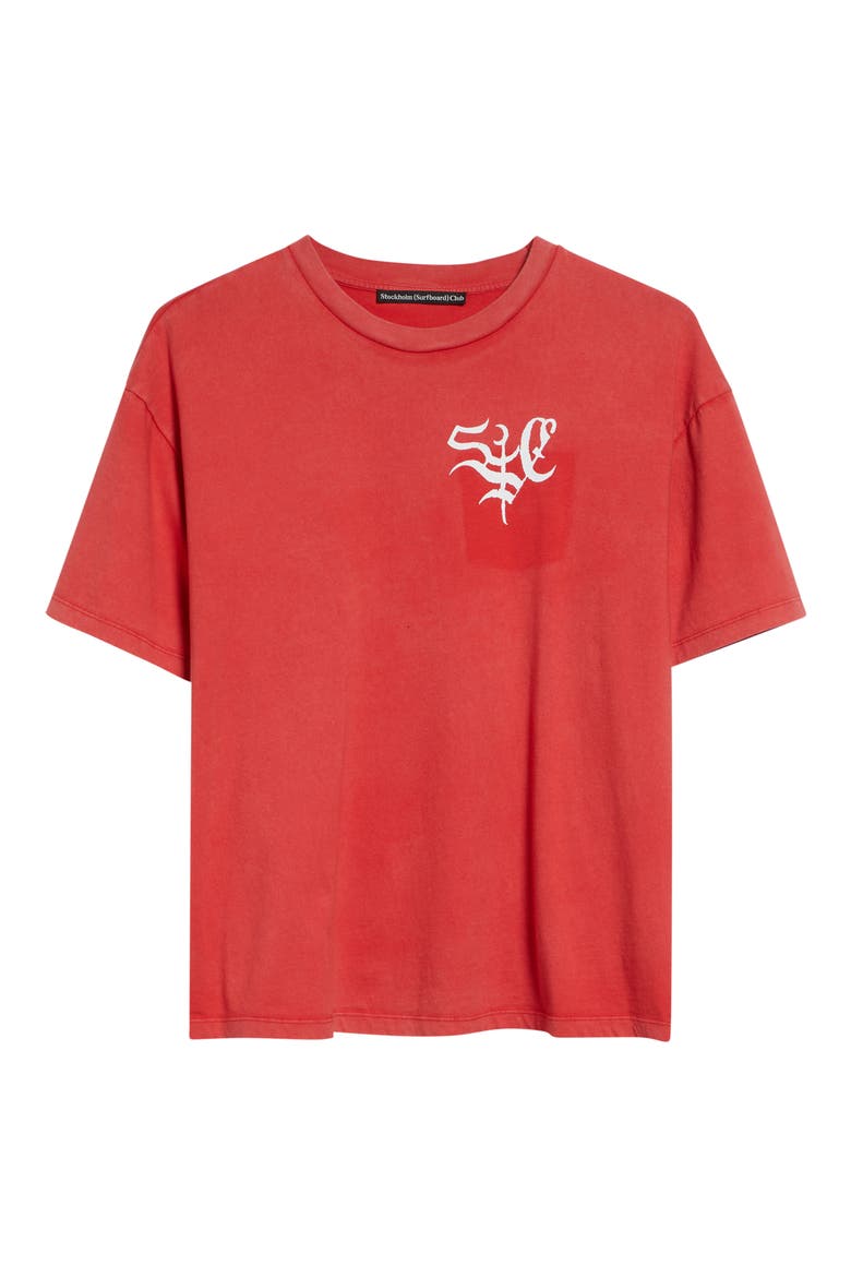 Crest Organic Cotton Graphic T-Shirt, Alternate, color, RED