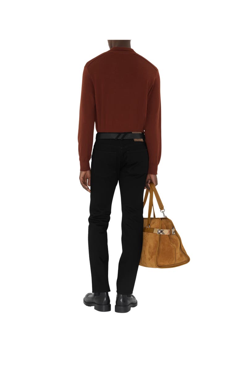 Burberry Slim Jeans, Alternate, color, Black