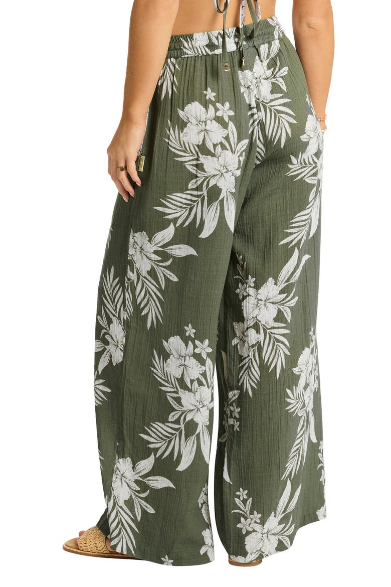 Aloha Wide Leg Cover-Up Pants, Alternate, color, KHAKI
