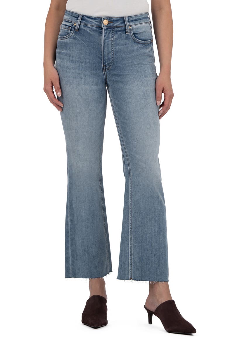 Kelsey Raw Hem Kick Flare Jeans, Main, color, ACCEPTANCE