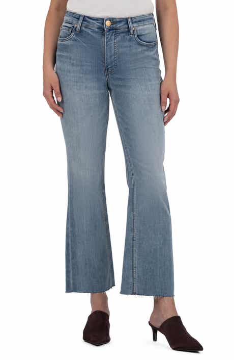KUT from the Kloth Kelsey Raw Hem Kick Flare Jeans