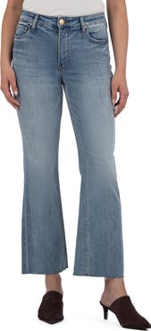 KUT from the Kloth Kelsey Raw Hem Kick Flare Jeans