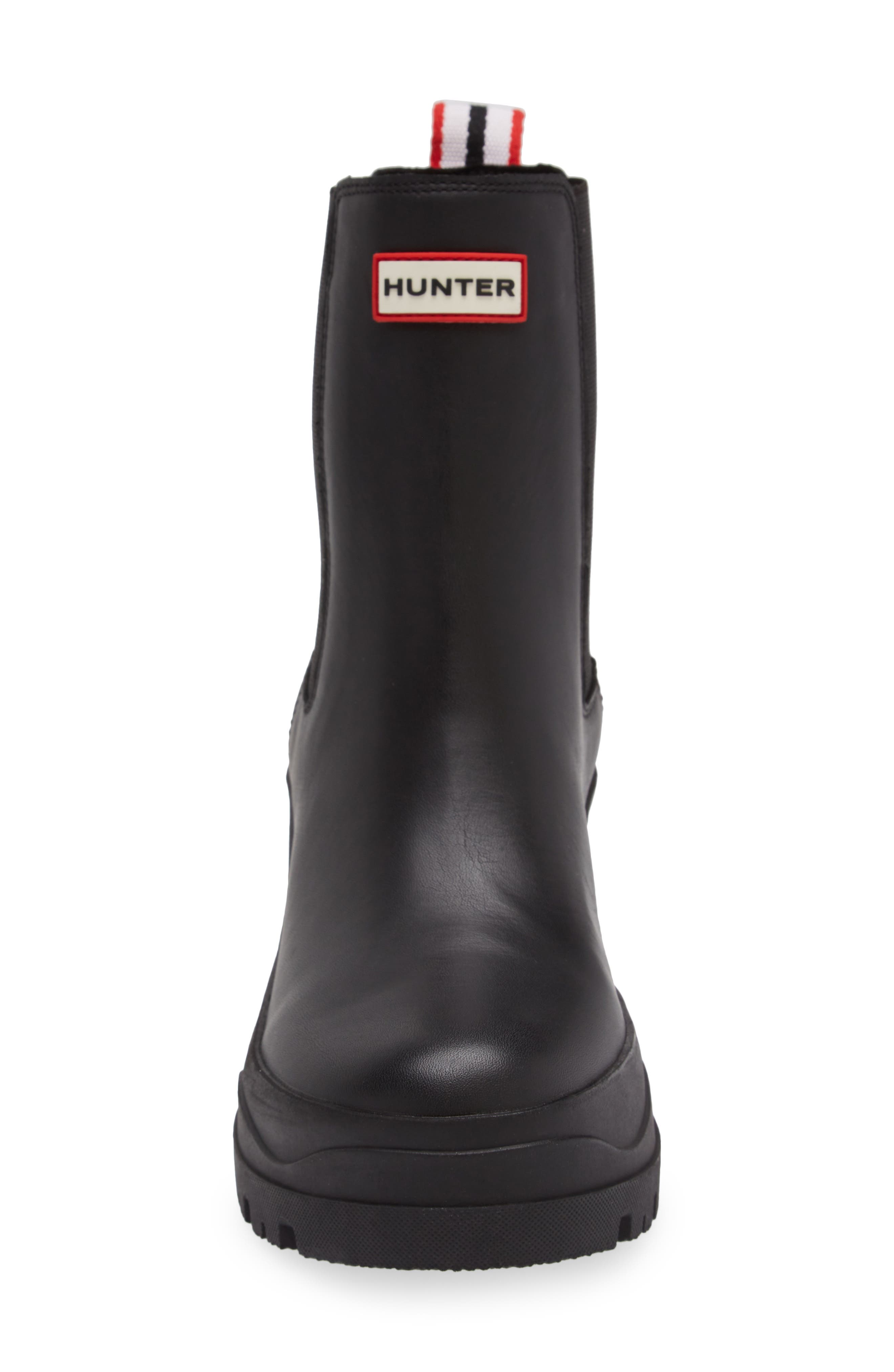 Hunter Miana Waterproof Block Heel Chelsea Boot, Alternate, color, 