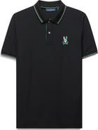 Psycho Bunny Nate Tipped Pima Cotton Piqué Polo