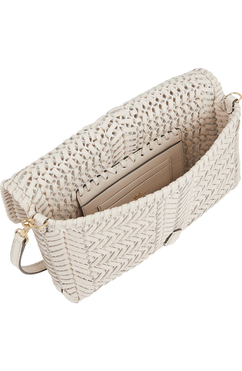 Anya Hindmarch The Neeson Woven Leather Crossbody Bag, Alternate, color, Chalk