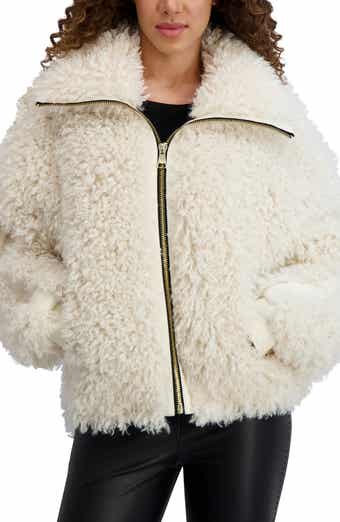 KARL LAGERFELD PARIS Oversize Shaggy Faux Fur Jacket