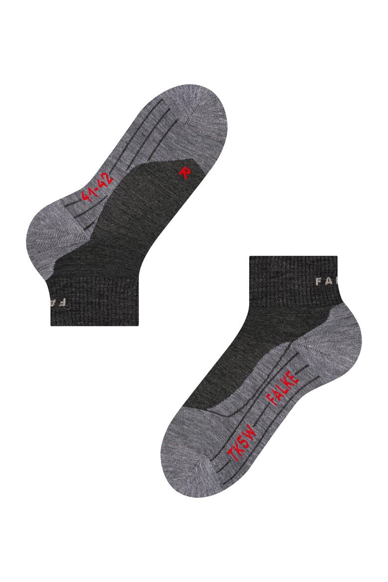 TK5 Wander Short Hiking Socks, Alternate, color, Asphalt Melange
