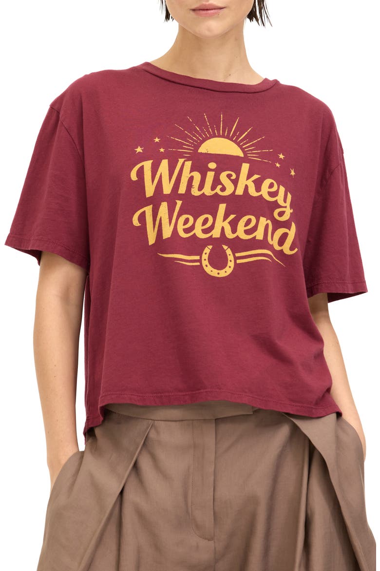 Whiskey Weekend Graphic T-Shirt, Main, color, DARK CHERRY