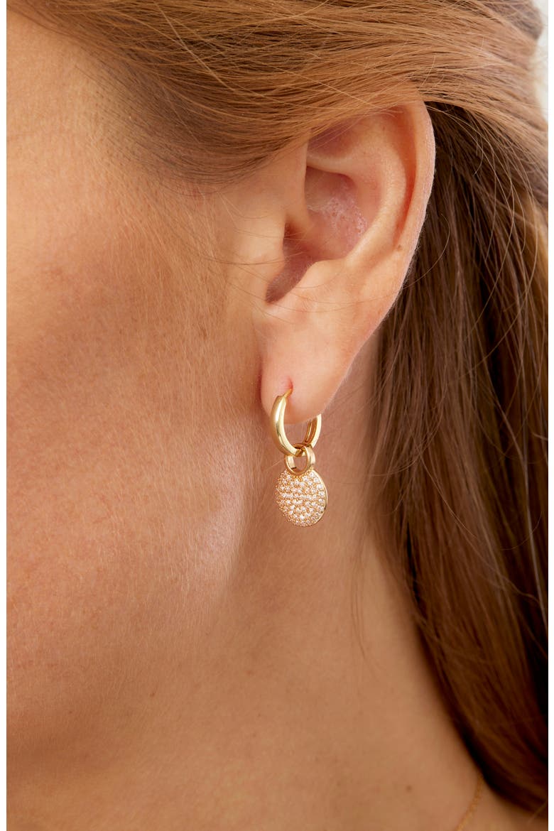 4-Piece Set Cubic Zirconia Drop Hoop Earrings, Alternate, color, YELLOW
