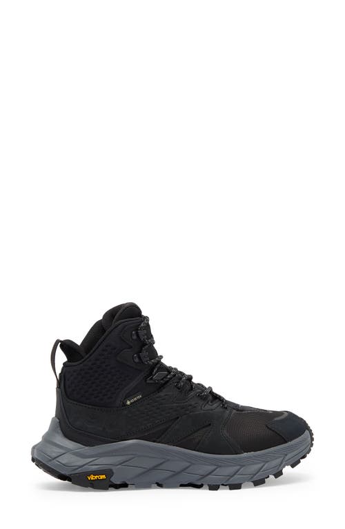 Hoka Anacapa Mid Gore-tex® Waterproof Hiking Shoe In Black/black