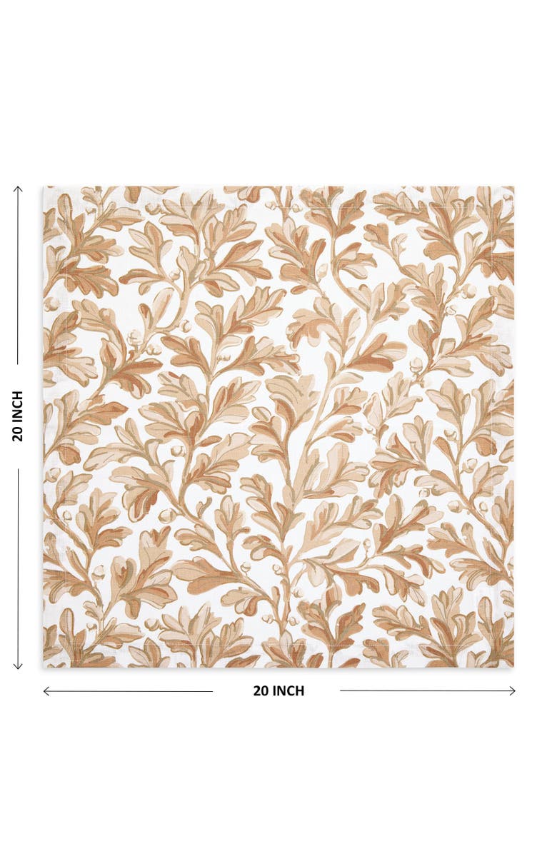 Solino Home Linen Dinner Napkins - Fallen Leaves, 20" x 20" Inch, Alternate, color, Autumn