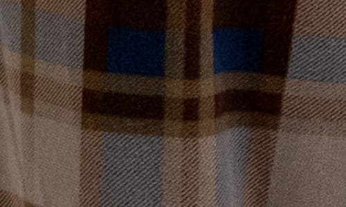 Rainforest Brushed Plaid Flannel Lounge Pants In Brown/blue