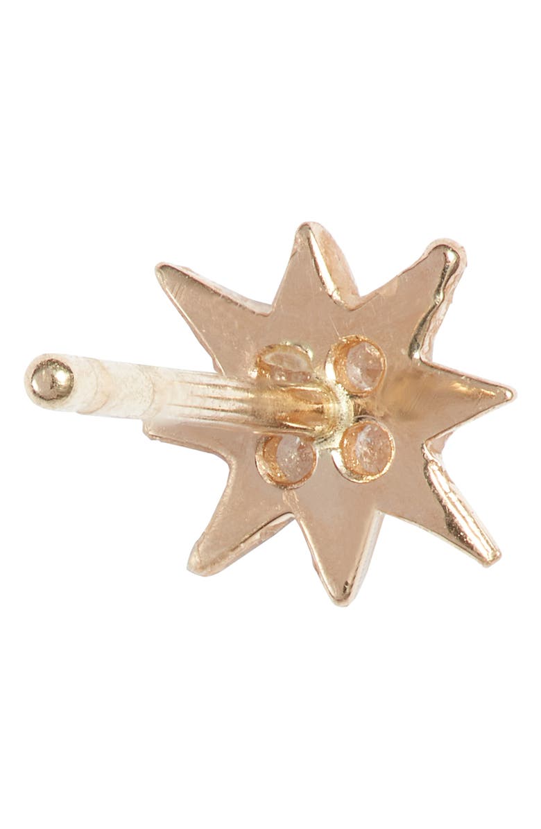 Anzie Mini Starburst Diamond Earrings, Alternate, color, Gold