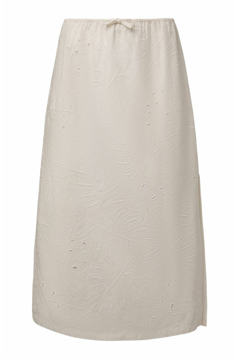 Air Linen Midi Skirt, Alternate, color, WHITE